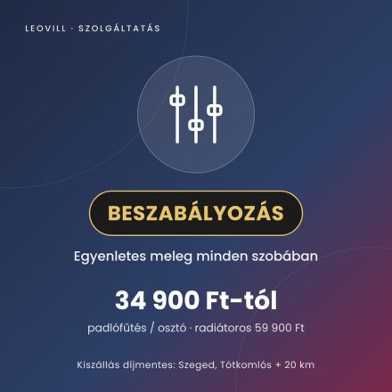 Fűtési rendszer hidraulikai beszabályozása