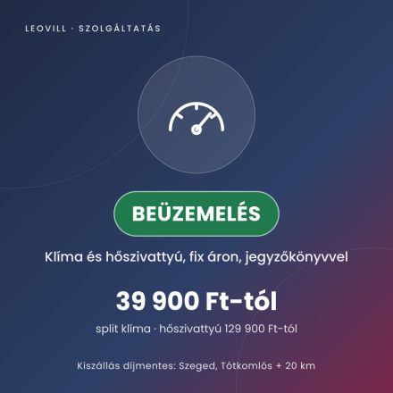 Klíma és hőszivattyú beüzemelés – fix áron